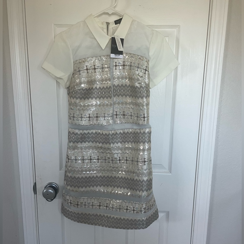 Topshop collared mini dress